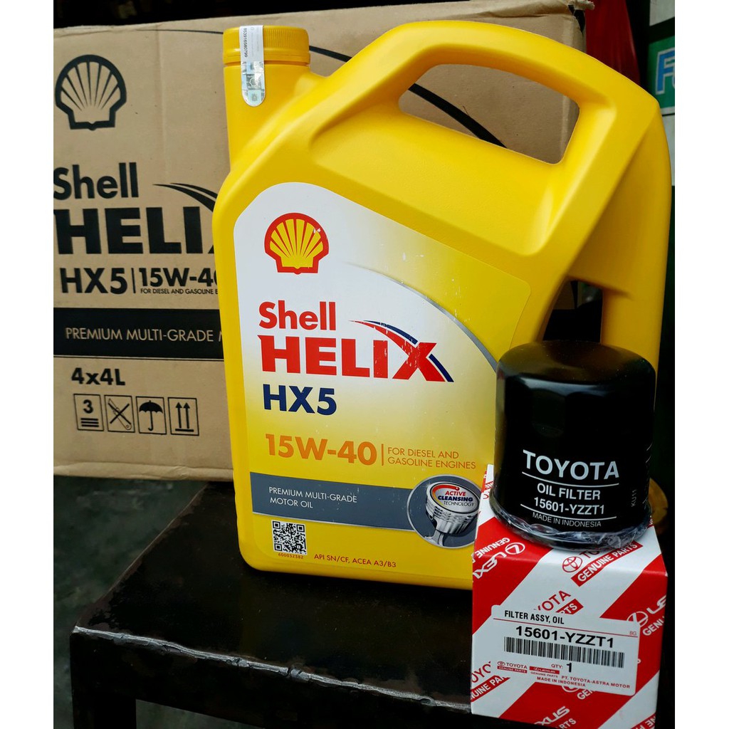 Promo  PAKET OLI SHELL HX 5 SARINGAN OLI AVANZA  Limited