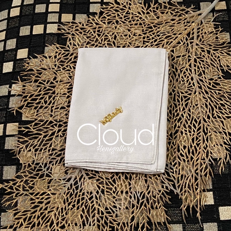 Part 1 Mylady Hijab Plain Voal Ultrafine by Myladyhijab dark mustard silver broken white optic white-CLOUD