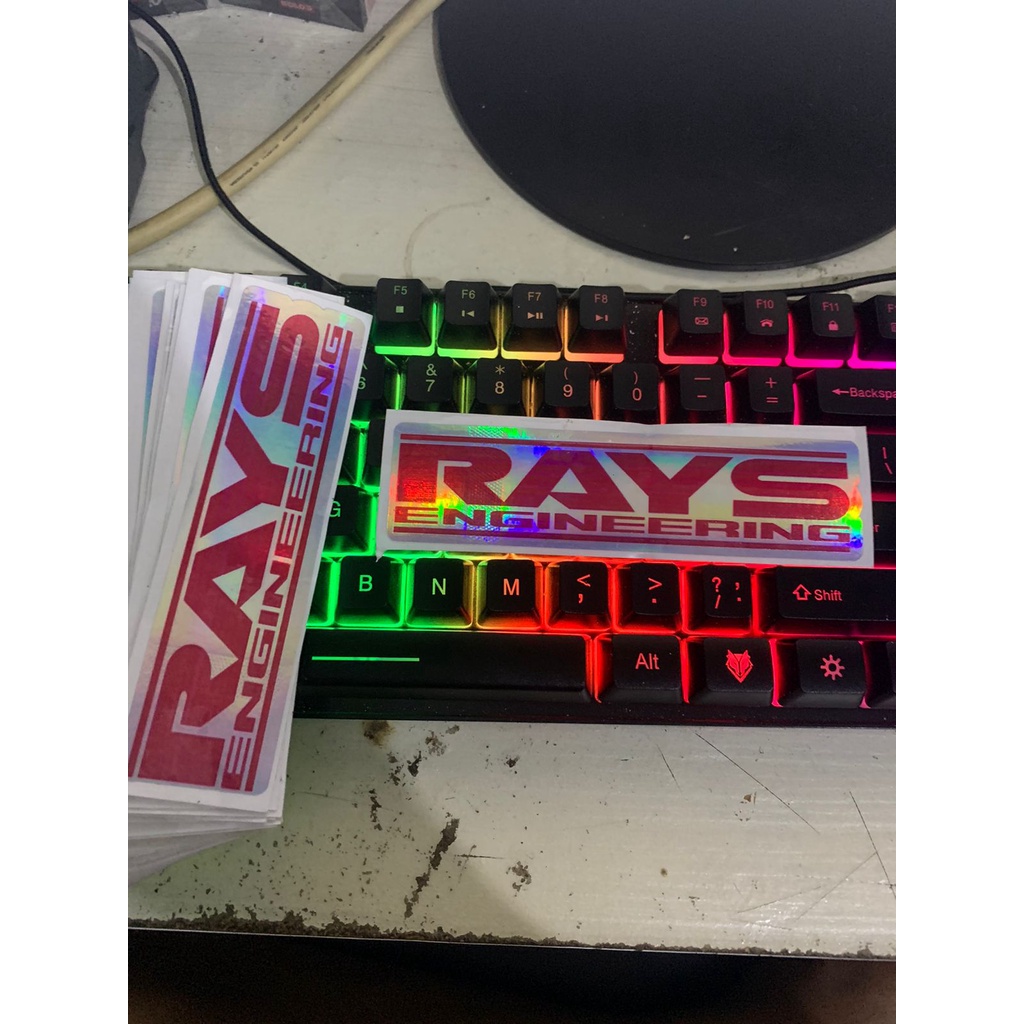 stiker rays engineering hologram princut cutting UV