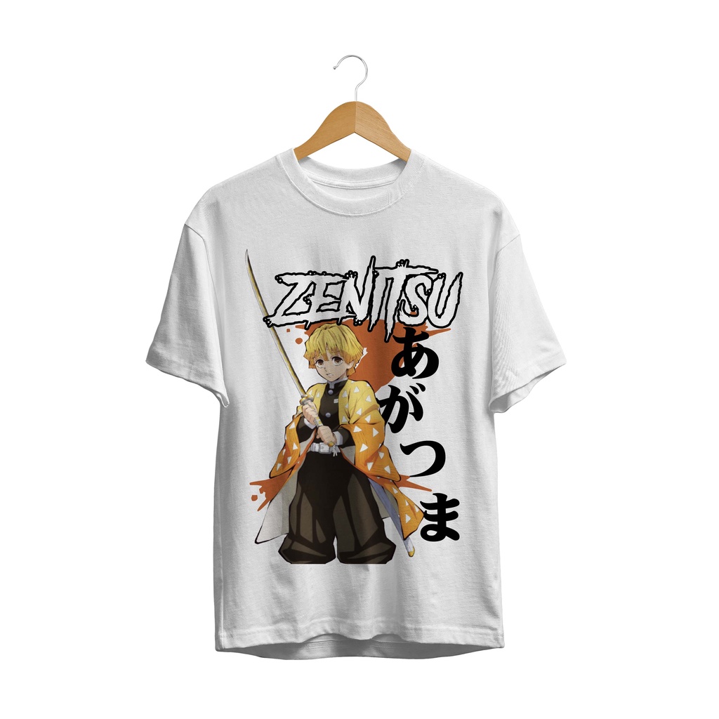 T-SHIRT KAOS ANIME DEMON SLAYER ZENITSU AGATSUMA KAWAI PREMIUM