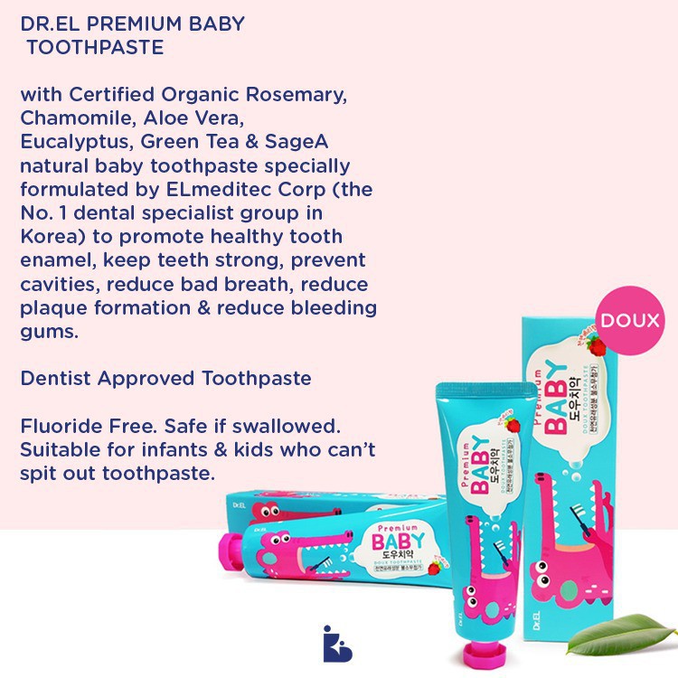 Dr.EL Premium Toothpaste (MADE IN KOREA)/ PASTA GIGI ANAK/BAYI / dr el toothpaste