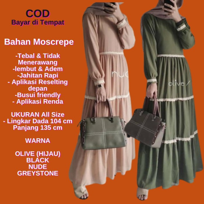 Baju Muslim Wanita Dress Kondangan Gamis Lebaran Terbaru 2021