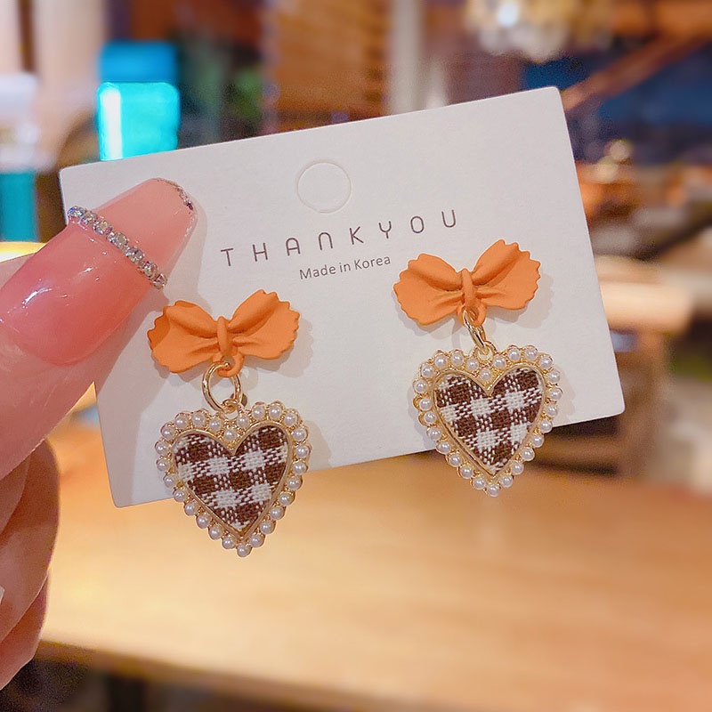 Anting S925 Silver Needle Bentuk Hati Untuk Wanita