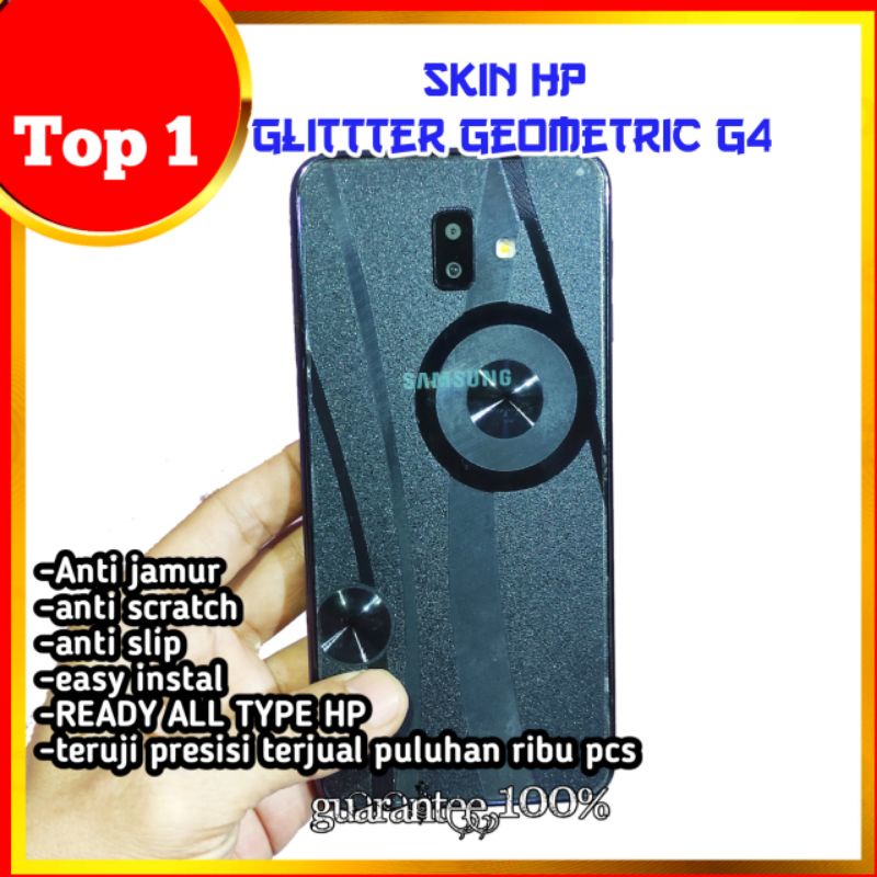 garskin hp + garskin camera Glitter geometric G4 anti jamur ready all type dan all merek hp