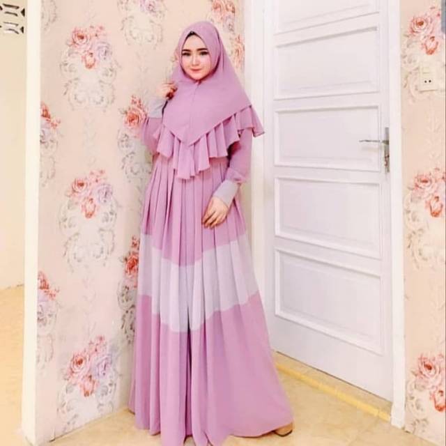 Baju Gamis Qory Setelan Syari Wanita Muslim Terbaru