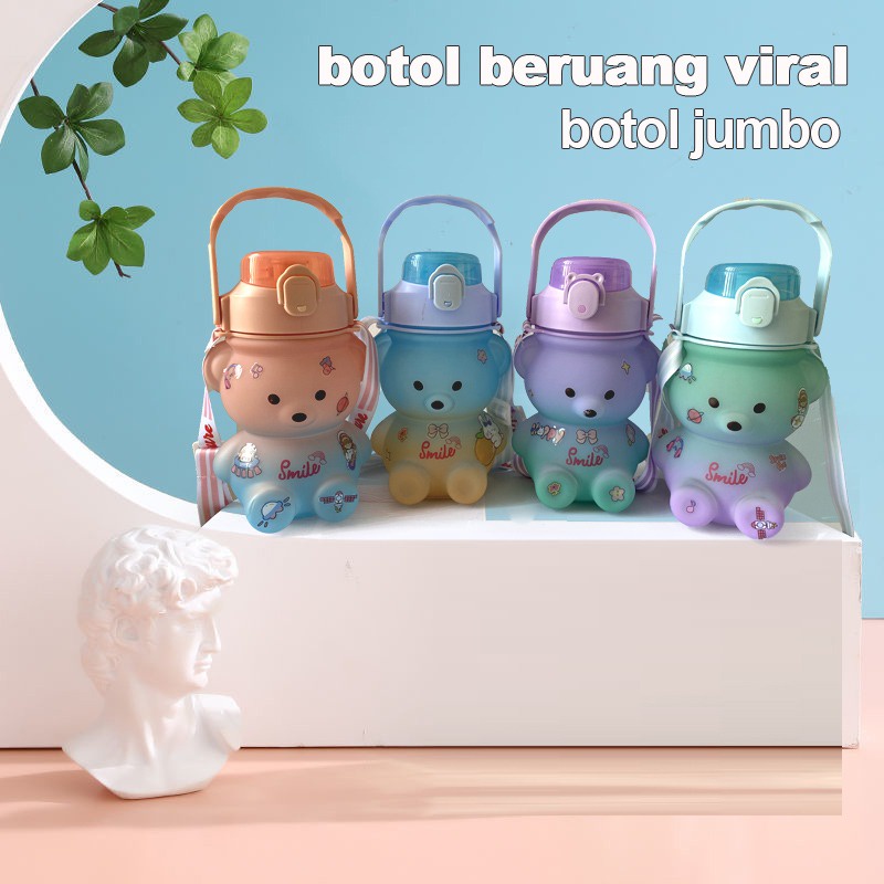 Botol Minum Viral Motivasi Botol Anak Botol minum Gemoy / Gendut -1,3 L