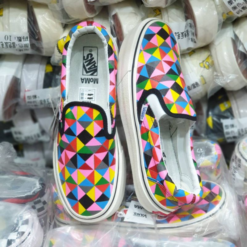 sepatu vans slip on moma unisex multicolor pria dan wanita