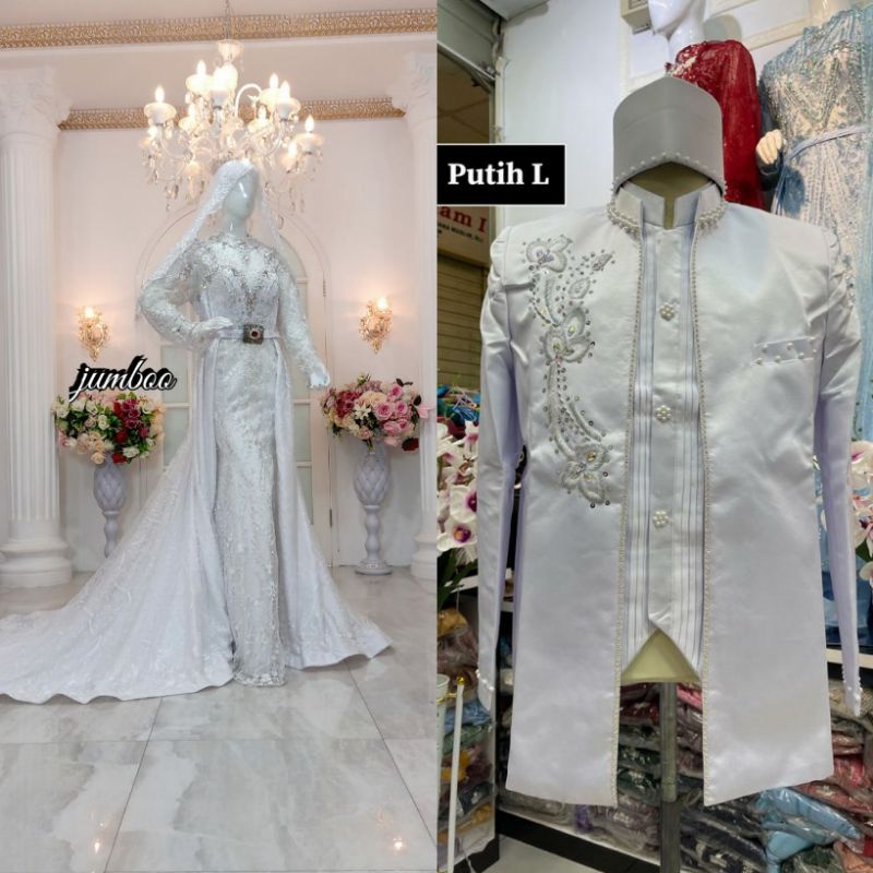 COUPLE GAUN PENGANTIN JUMBO//GAUN COUPLE MEWAH BEREKOR//BASOFI //GAUN JUMBO