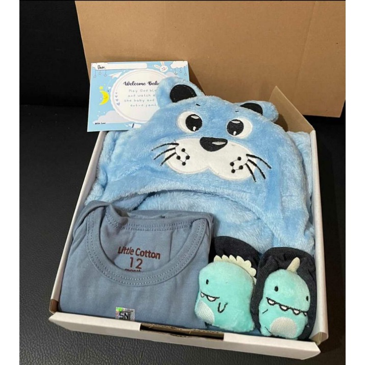 Hampers baby newborn | Kado bayi | Hadiah lahiran | Hampers selimut bayi | Hampers bayi cewe | Hampers bayi cowo-Selimut 1- Biru