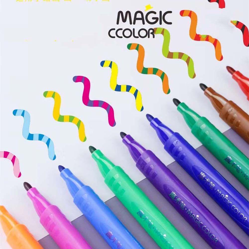 Lanfy Discolor Pen Siswa Menggambar Perlengkapan Alat Tulis Dapat Berubah Warna Water Color Pen