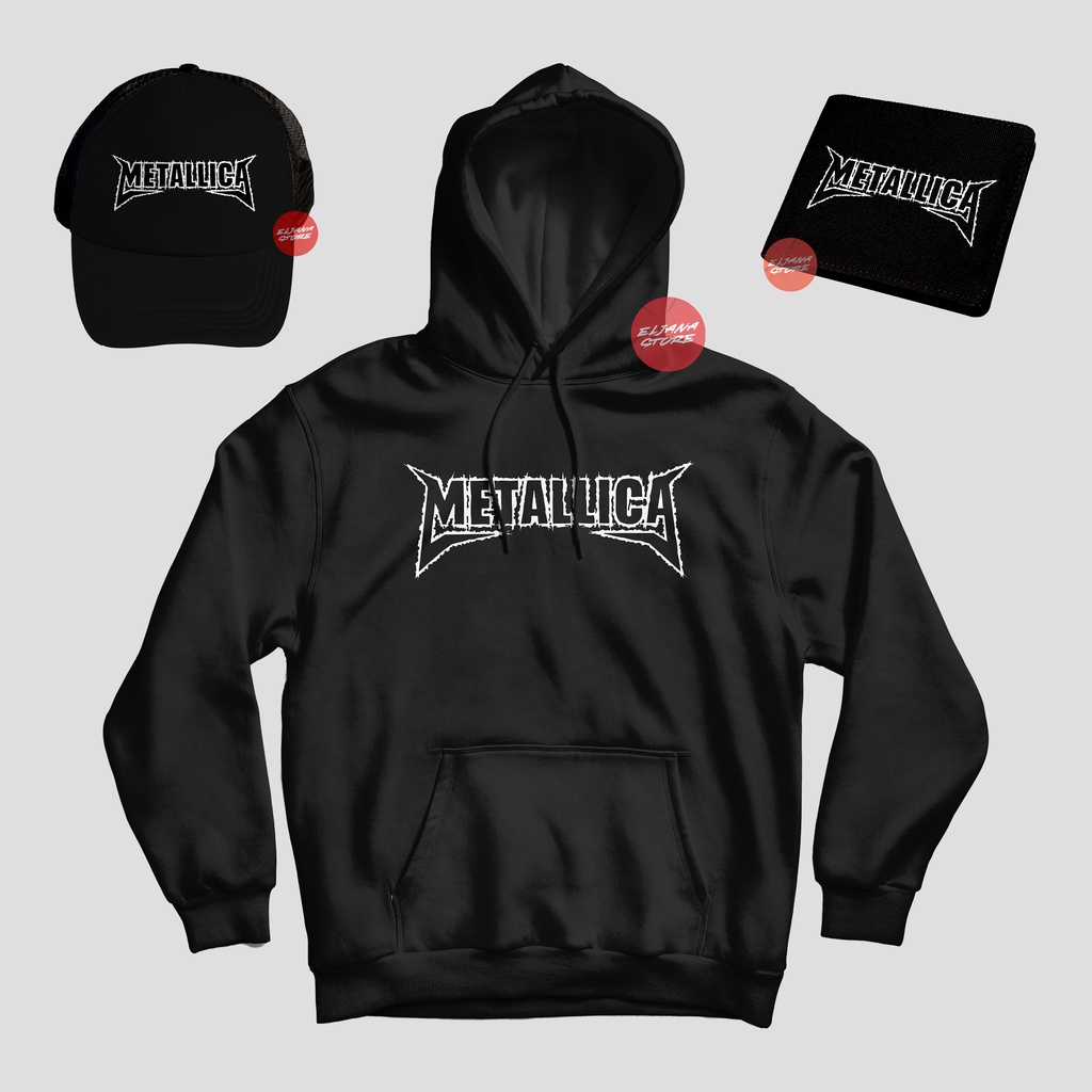 Metallica Tulisan / Topi Metallica Tulisan / Hoodie Metallica Tulisan / Dompet Metallica Tulisan / Sweater Metallica Tulisan / Paket Topi Hoodie Dompet Metallica Tulisan / Topi Band / Hoodie Band / Dompet Band /