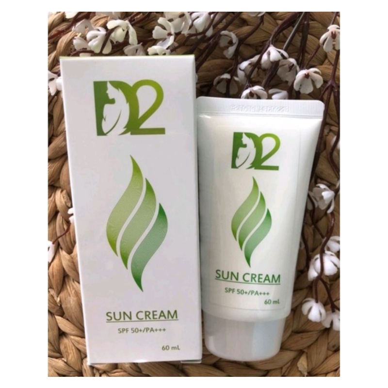 D2 sun cream spf 50+/PA+++ sunblock wajah D2 Korea Sunscreen 60ml /10ml