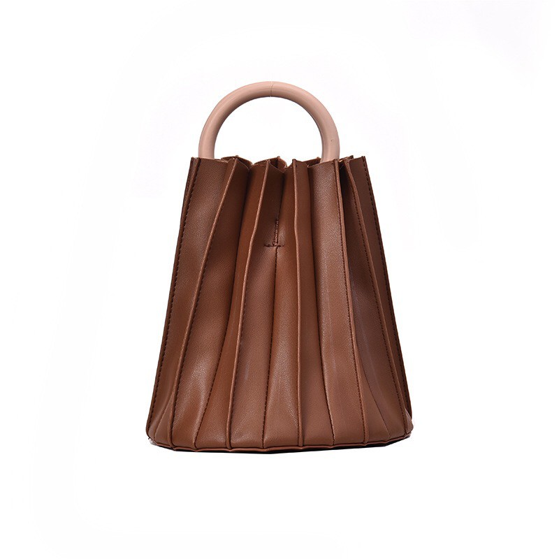 Mores Premium Pleated Woman Korean Slingbag - Tas Selempang plisket wanita Import - Top Handle Bag