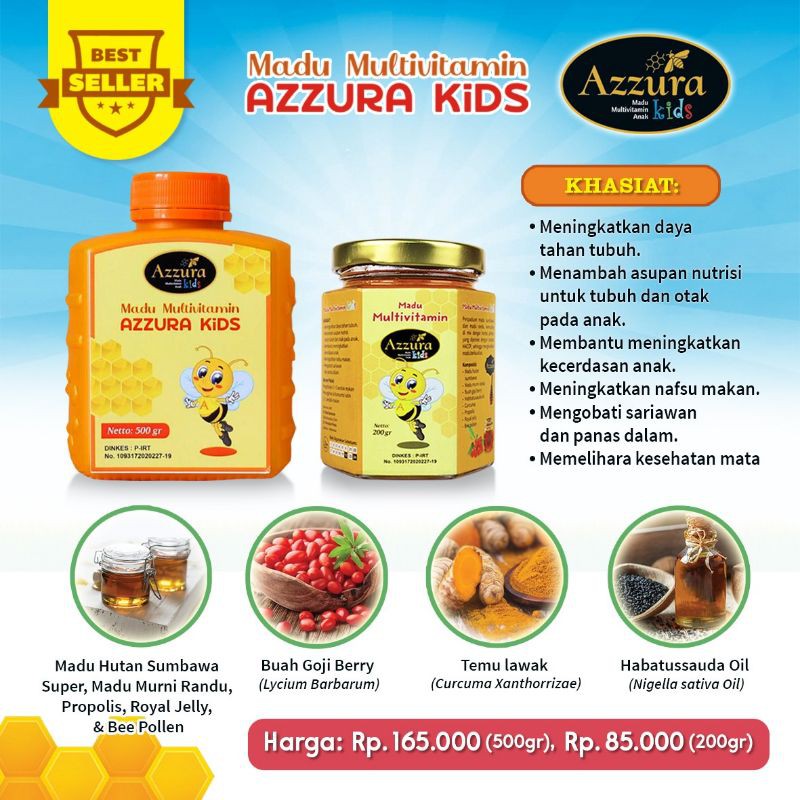 

Ready Stock Madu Multivitamin Kids Azzura