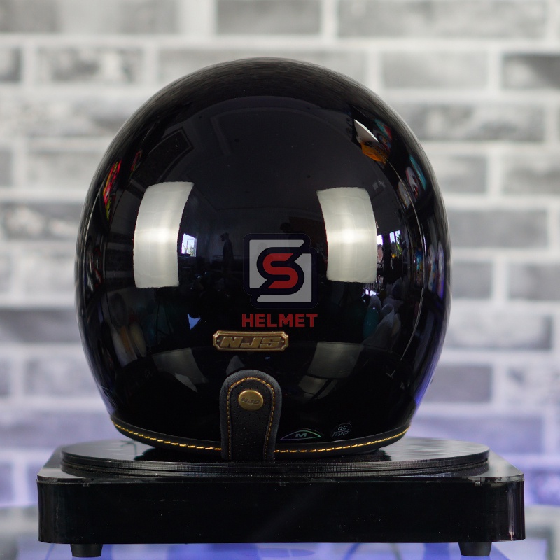 HELM NJS NR-80S Retro SOLID ORIGINAL PREMIUM FREE PET NJS (TOPI HELM BOGO) STANDART SNI Dewasa-3