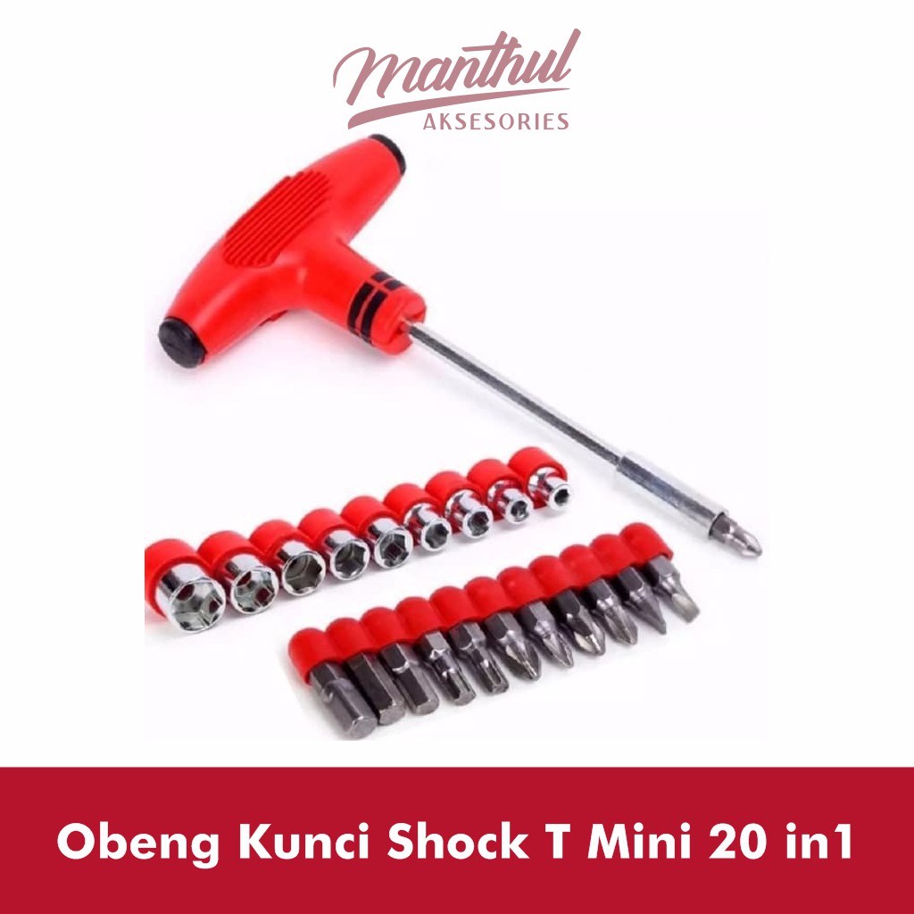 Obeng Kunci Shock T Mini 20 in1