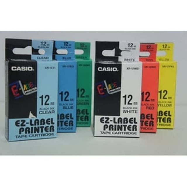 Pita / Label Printer Casio 12mm - EZ Label Tape 12 mm  Refill XR-12