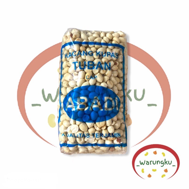 Kacang Kupas ASLI Tuban 500gr ABADI BIRU