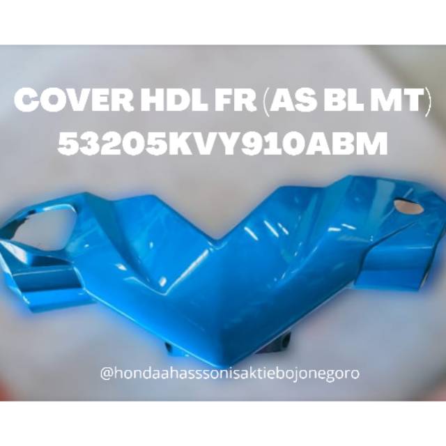 COVER HDL FR (AS BL MT) COVER TOTOK DEPAN BIRU HONDA BEAT KARBU ORIGINAL 53205KVY910ABM