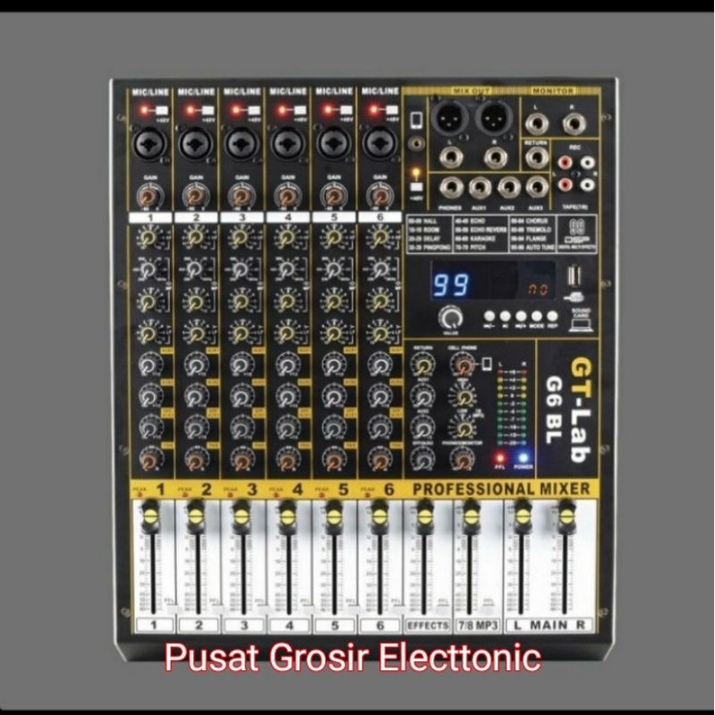 MIXER AUDIO GT LAB G6 BL/GTLAB G6CH SOUNDCARD USB BLUETOOTH