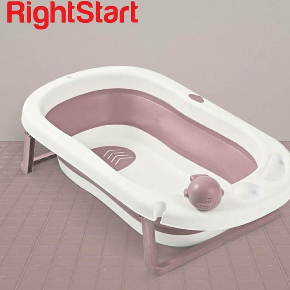 Makassar -  Bak Mandi Bayi Lipat Right Start Jumbo Whale Folding Bath Tub With Thermometer