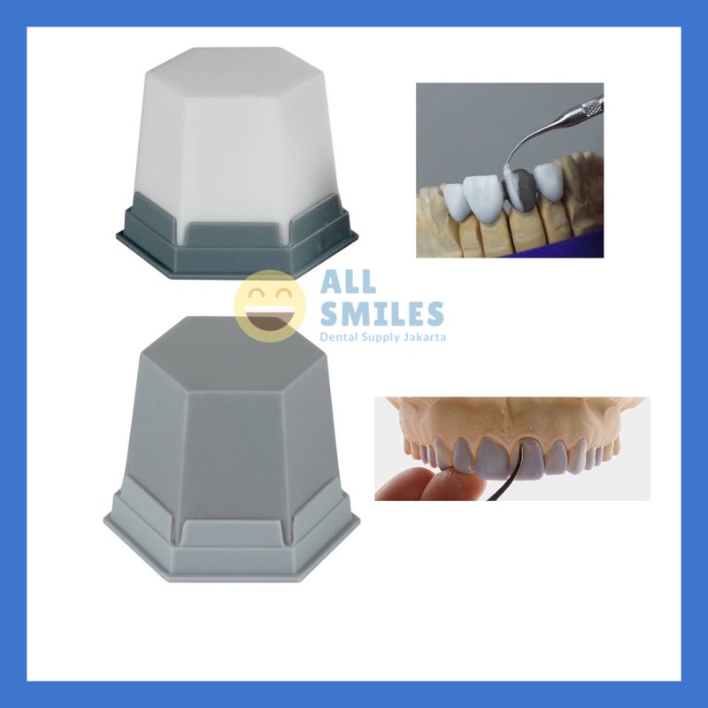 Dental geo wax mock up snow white opaque opaq renfert putih abu