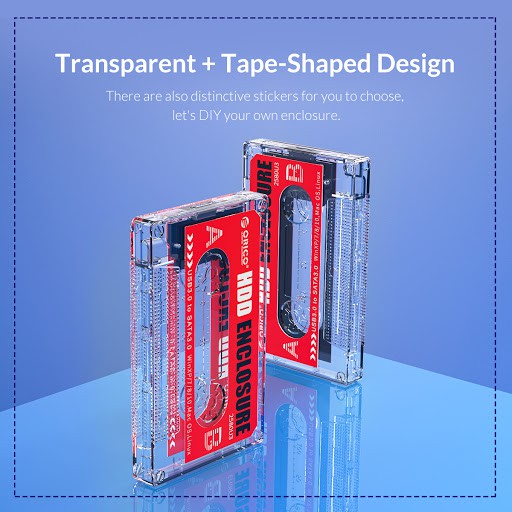 Casing SSD HDD Enclosure ORICO 2.5 USB 3.0 model Cassette 2580U3 - Case hardisk external