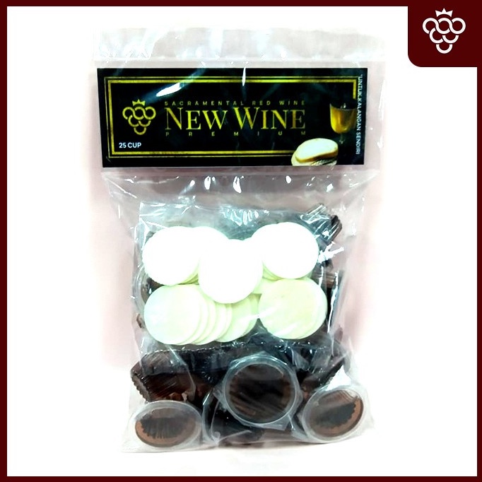 

Anggur Perjamuan Kudus Premium Cup + Hosti - Isi 25 cup New Wine