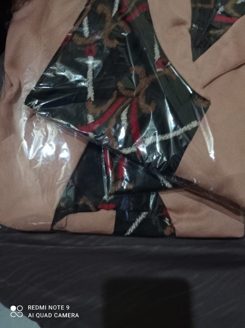 Batik Wanita Asj Sa Hrb026 Kenongo Kemeja Tosca Pendek / Atasan Batik Wanita