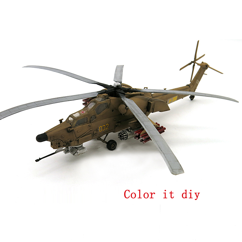 Mainan Model Pesawat Helikopter Militer Mi-28 Havoc Attack Skala 1 / 72