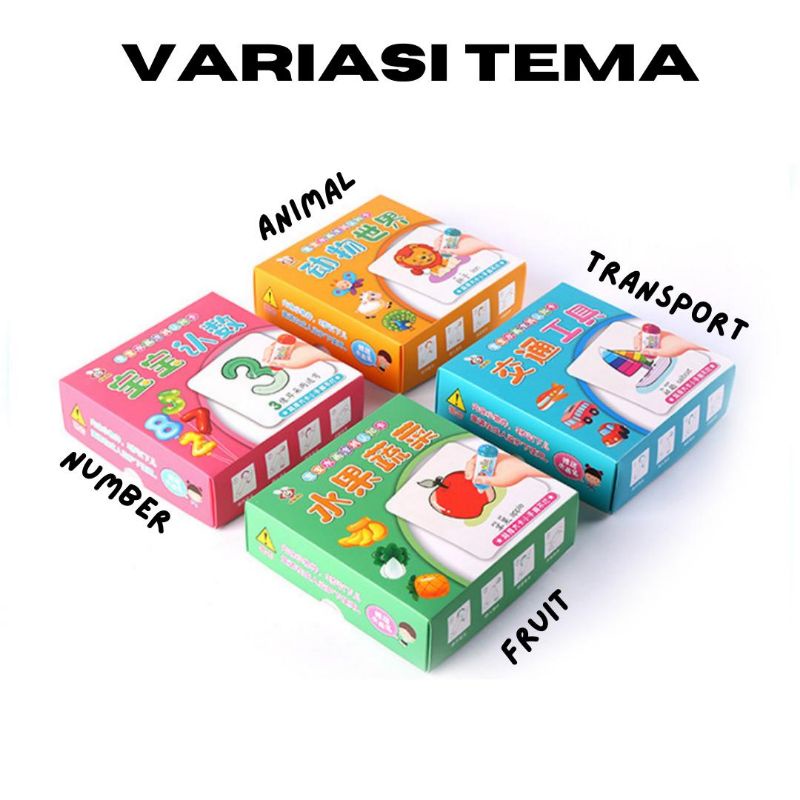 

Reusable Magic Water Doodle Flashcards / Kartu Pintar Anak