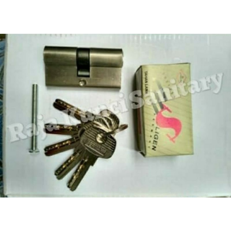 Bodi Kunci Pintu Lidah Soligen + Cylinder 60 mm SN/Lockcase Lidah Soligen