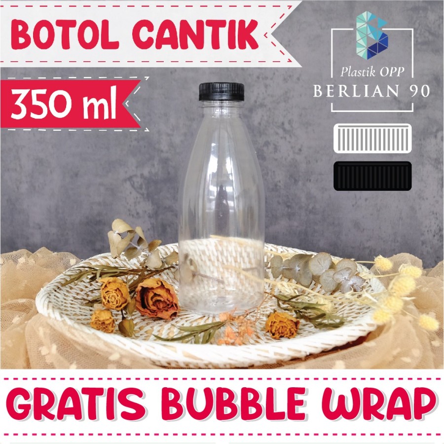 ( ECER ) Botol Plastik Minuman Jus Kopi 350 14gr ML BARU / Botol Cantik Termurah