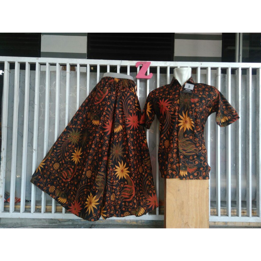 Sarimbit couple batik kemeja dan celana kulot murah 