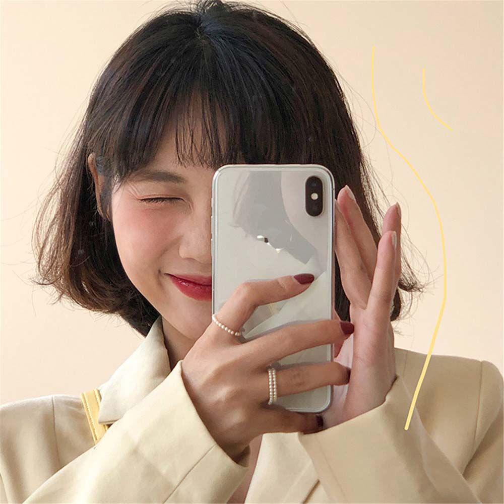 Mxbeauty Cincin Wanita Dapat Disesuaikan Hadiah Sederhana Pesta Pernikahan Gaya Korea Geometris Rings