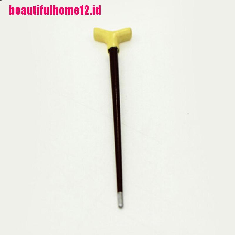 【beautifulhome12.id】1:12 Miniature Vintage gentleman's walking stick dollhouse diy decor accessories