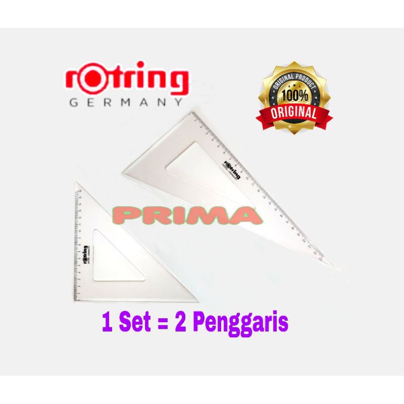 

PENGGARIS SEGITIGA ROTRING ASLI JERMAN 1set isi 2bh (16cm dan 23cm)