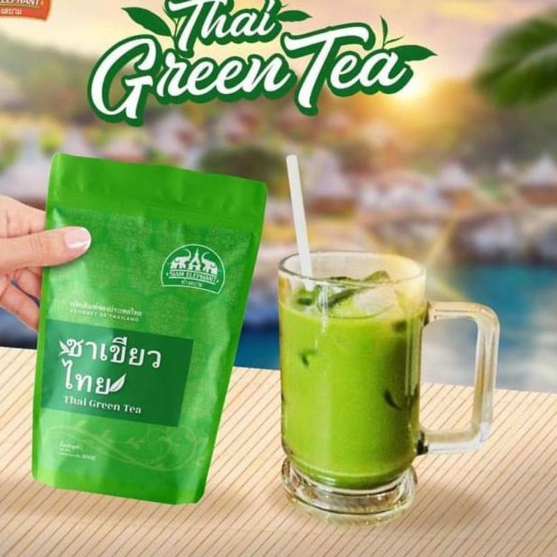 

Siam elephant minuman bubuk Thai green tea