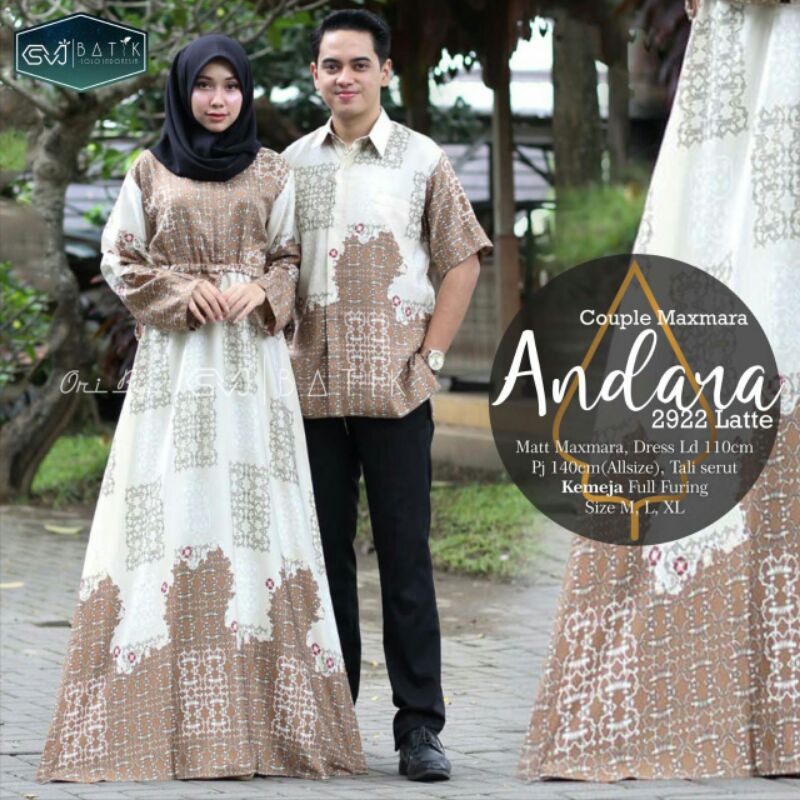 couple batik maxmara Andara. setelan sarimbit batik suami istri andara