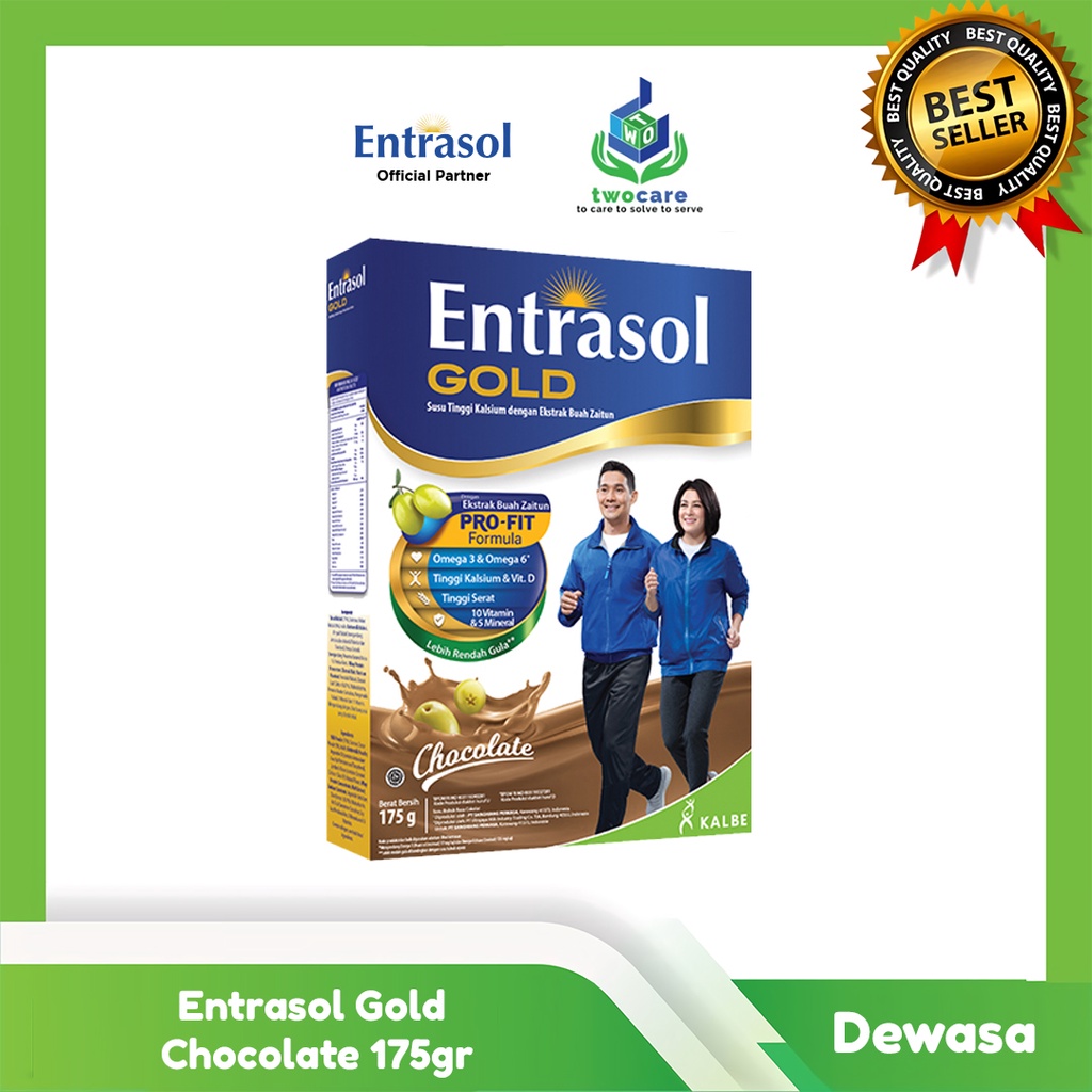 Entrasol Gold Vanilla Coklat Original 175 gr - Susu Lansia