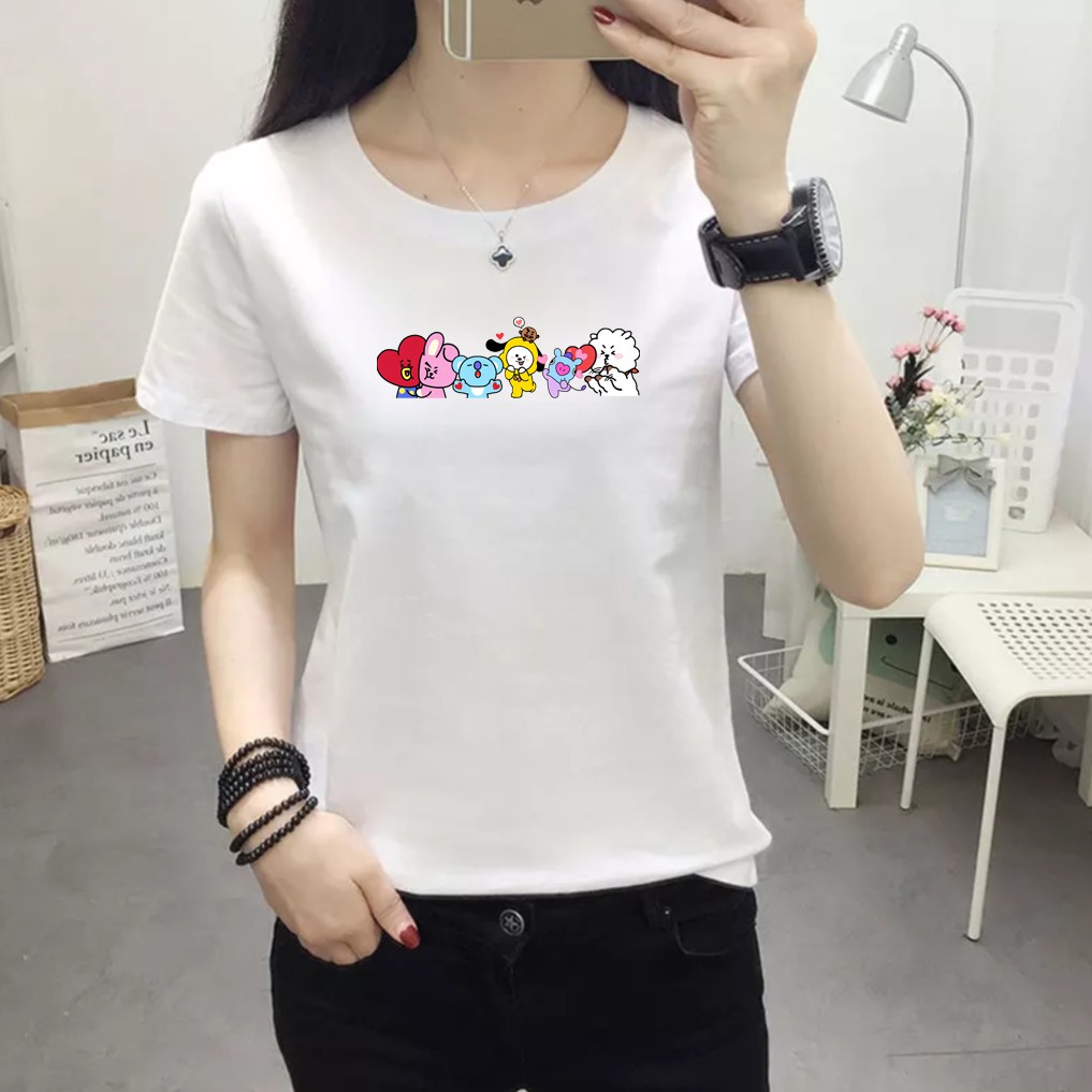 Kaos wanita cotton combed 30s / Baju wanita cotton combed  / Kaos polos wanita lengan pendek Bee099