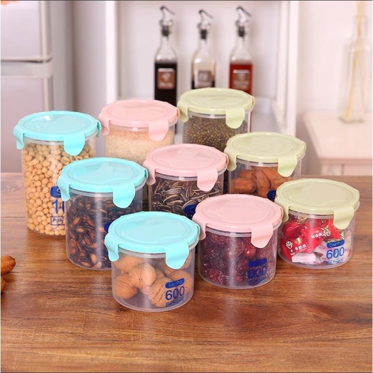 Toples Wadah Penyimpanan Makanan Food Storage Container 800 600 520 ml Kopi Gula Krimer Bubuk Coklat Teh