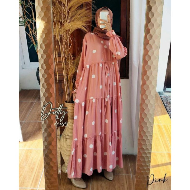 DOTTY DRESS / BEST SELLER / GAMIS MOTIF / GAMIS RAYON / GAMIS MURAH SOLO / BTC SOLO / PARAHITA STORE
