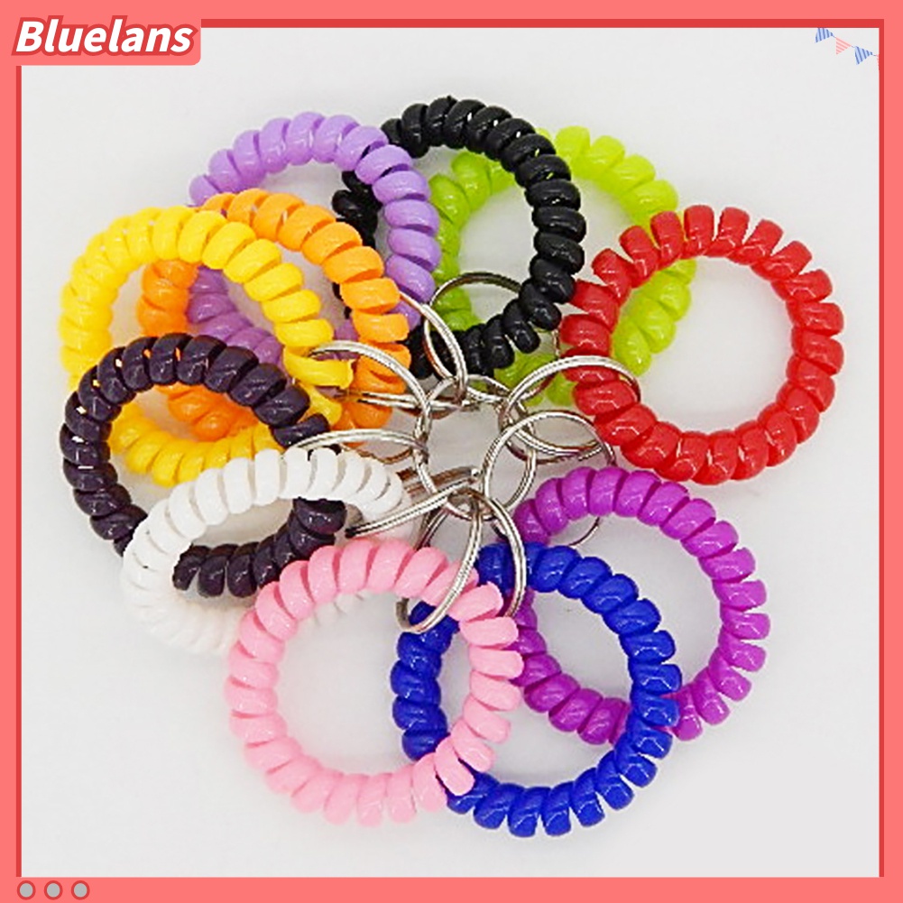 6pcs Gantungan Kunci Spiral Warna-Warni Untuk Gym / Kolam