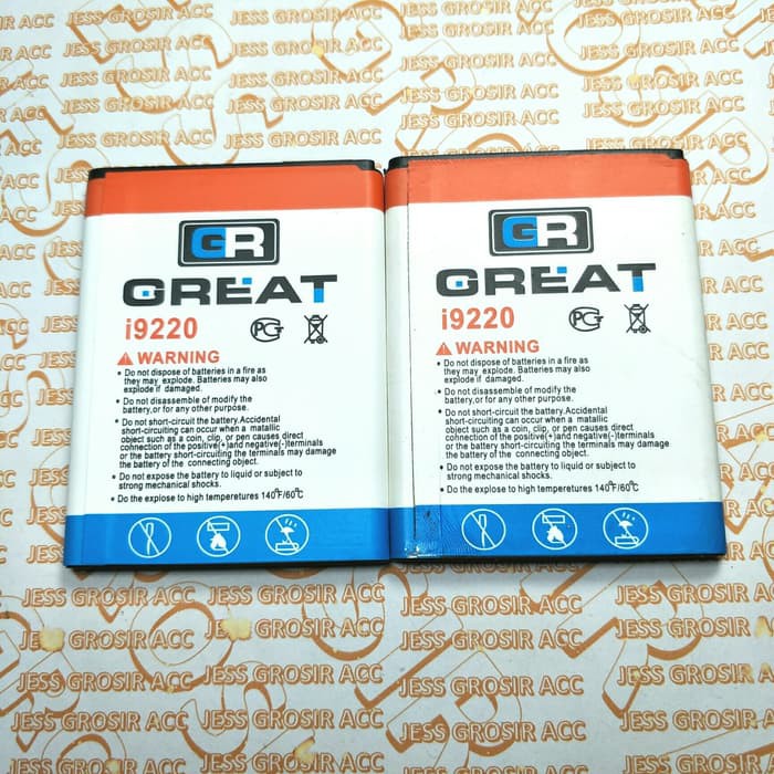 Baterai Battery GREAT Double Power SAMSUNG NOTE 1 I9220 N7000 EB615268VU