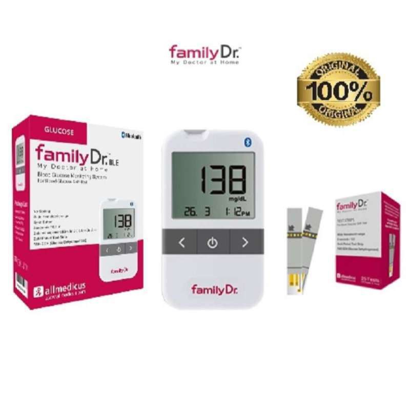 FamilyDr. Glucose AGM- 513 | FamilyDr Gluco Meter Alat | FamilyDr Gluco Strip (25T)