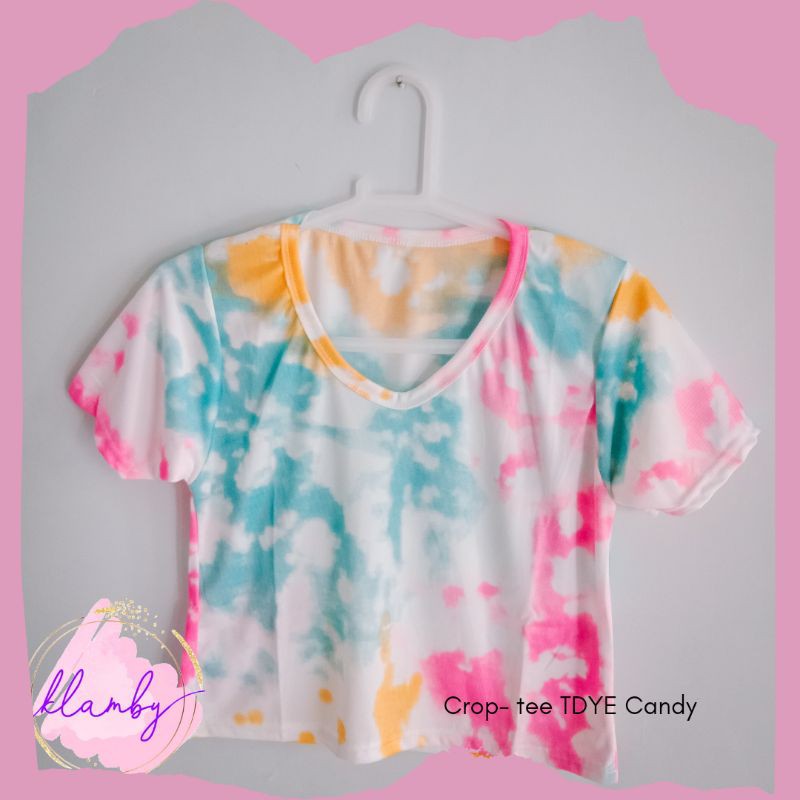 (COD) CROP TIE DYE/ ATASAN TIE DYE/KAOS TIE DYE / TIE DYE MURAH
