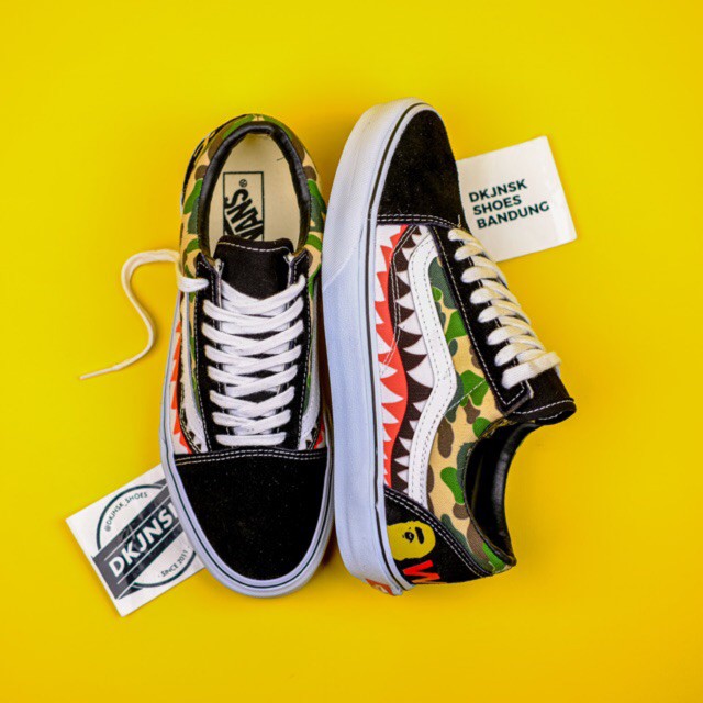 CISHOES BAPE x Vans Old Skool "WGM Shark Camo"