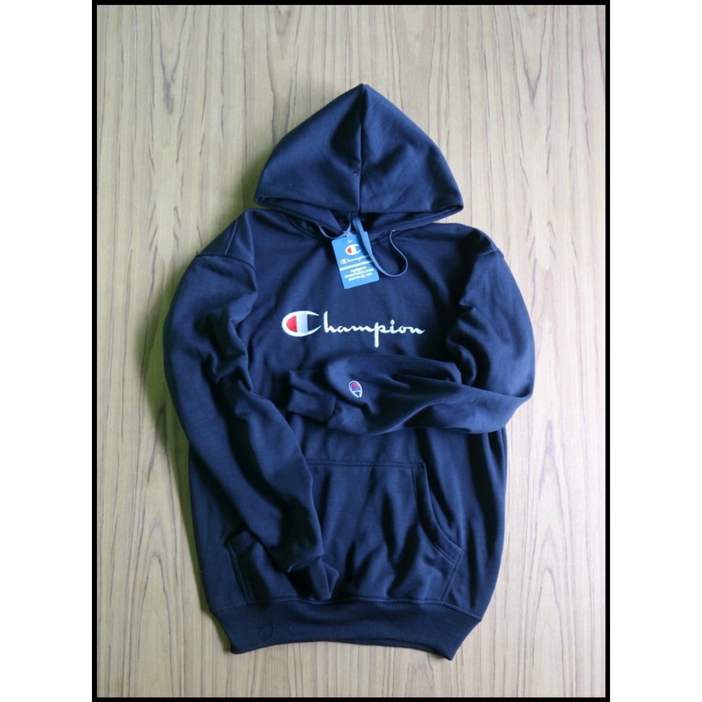 Hoodie Sweater Champion bordir pria/wanita