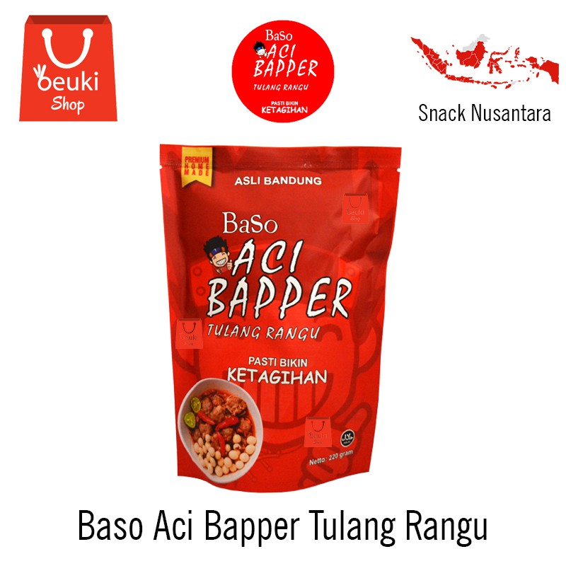 

Baso Aci Bapper Tulang Rangu Baso Aci Khas Bandung Jajanan Orang Bandung - 220gr